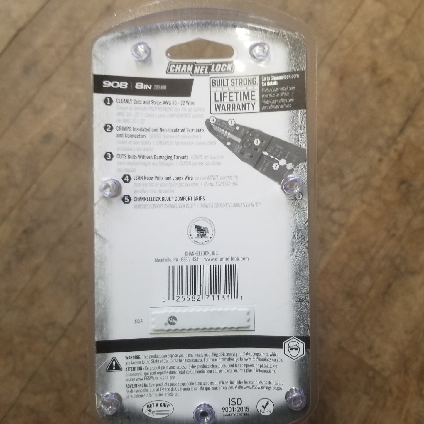 Channellock 8 1/2" Wire Stripper #908 (908-bulk)