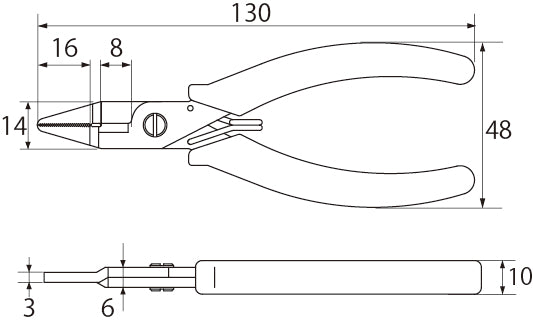 Top Stainless Steel Serrated Flat Nose Cutting Pliers (PK-115)