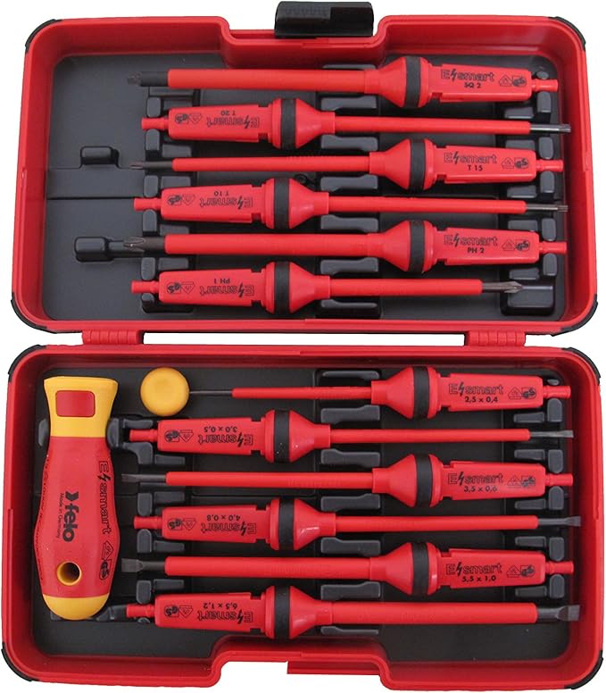 Felo 14 pc E-Smart Square 2 Insulted Screwdriver Set (53447)