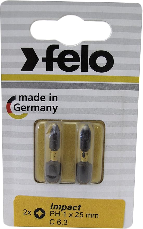 Felo 2pc Phillips #1 x 1" Impact Bit Set (63607)