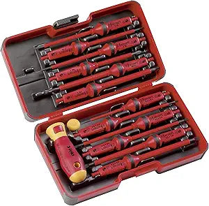 Felo 14 pc E-Smart Slotted, Phillips, Pozidriv & Torx Blades w/ Handle (51719)
