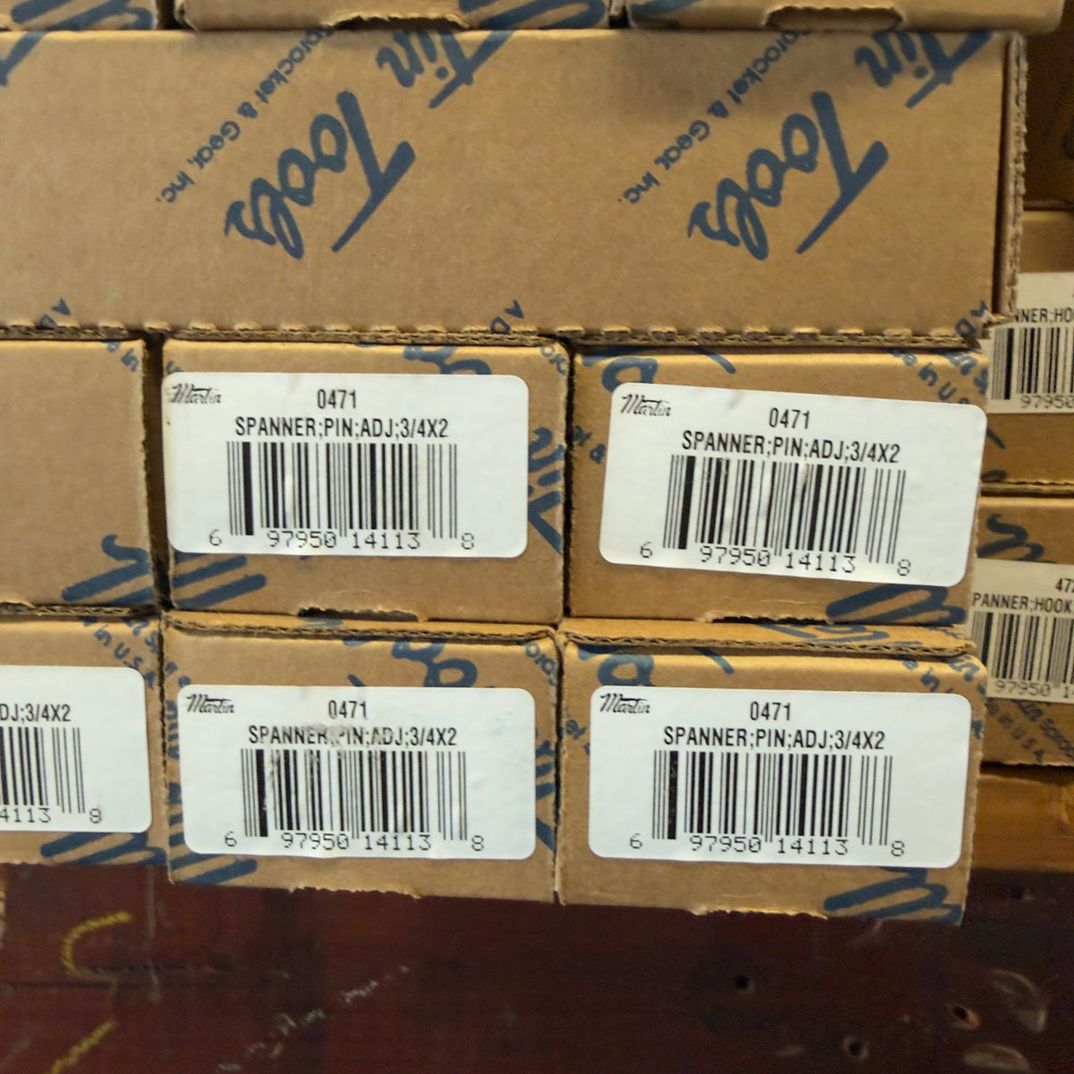Martin 6-1/2" Adjustable Pin Spanner 3/4" - 2" Capacity 1/8" Pin Length (0471)