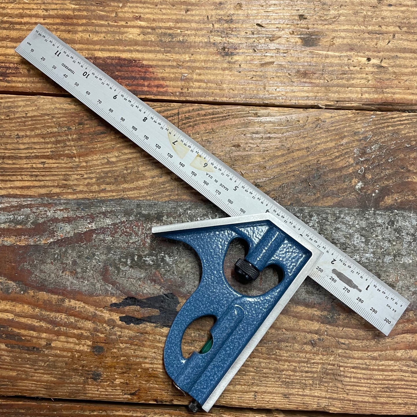 PEC 2pc 12" E/M Combination Square (32nds/0.5mm & 64ths/1mm) w/ Blem Rule (7131-E/M)