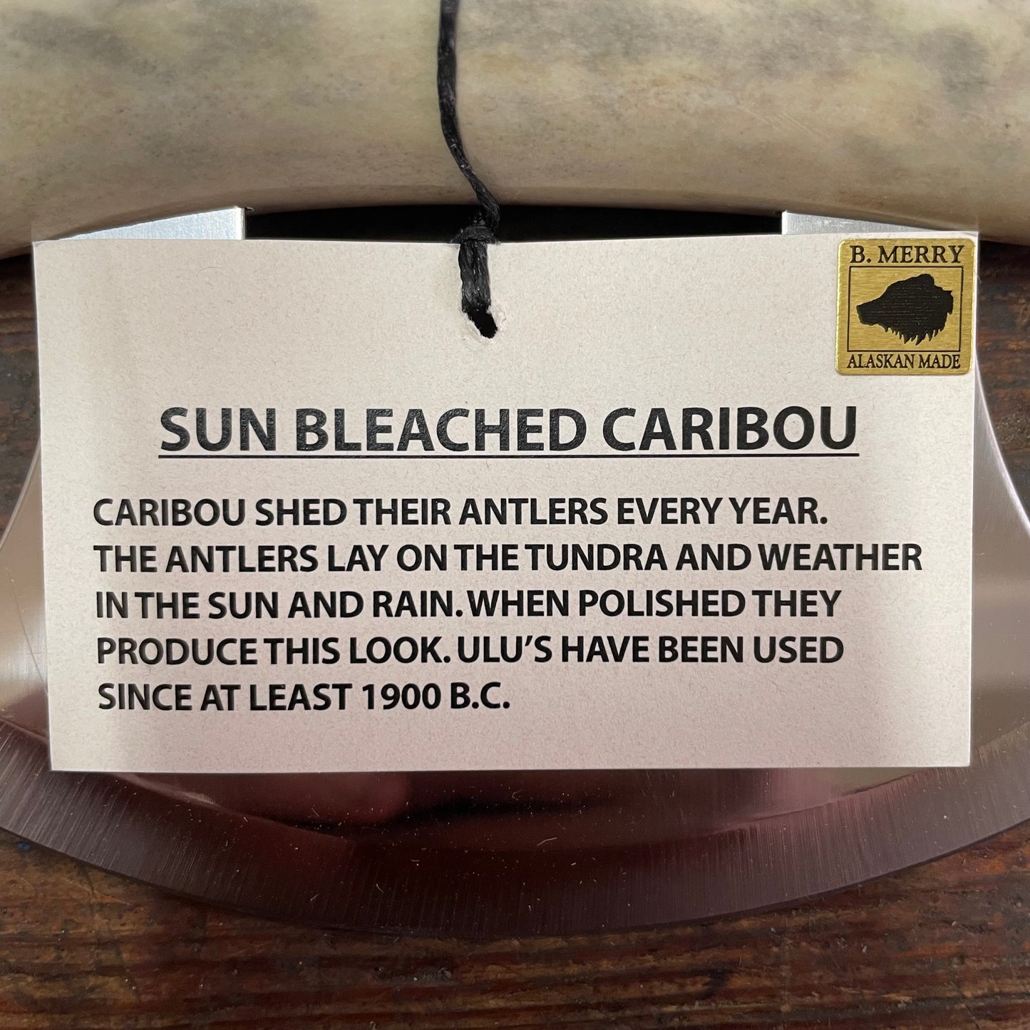 B. Merry Polished Caribou Antler Ulu (BMRUCAP2)