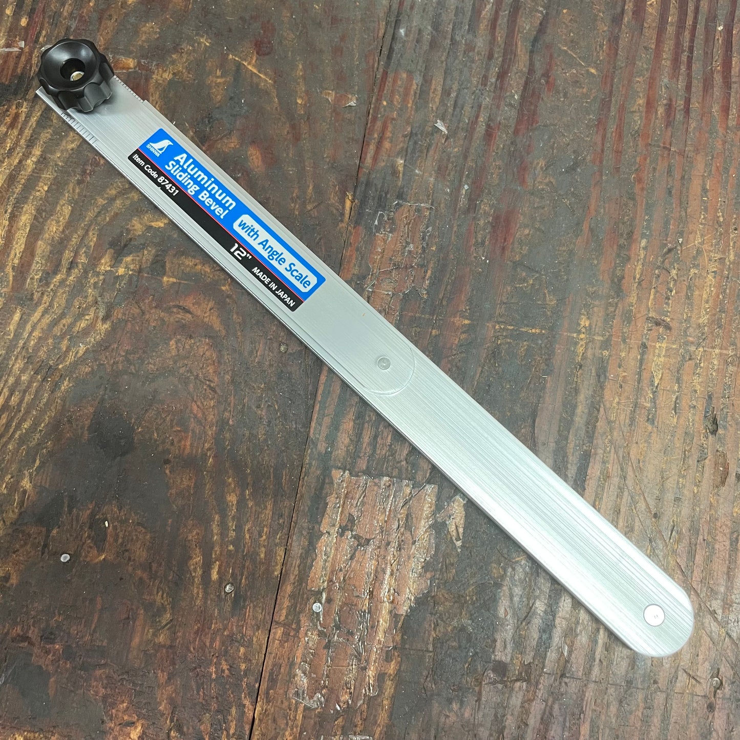 Shinwa Aluminum 12" Sliding Bevel w/ Angle Scale (87431)