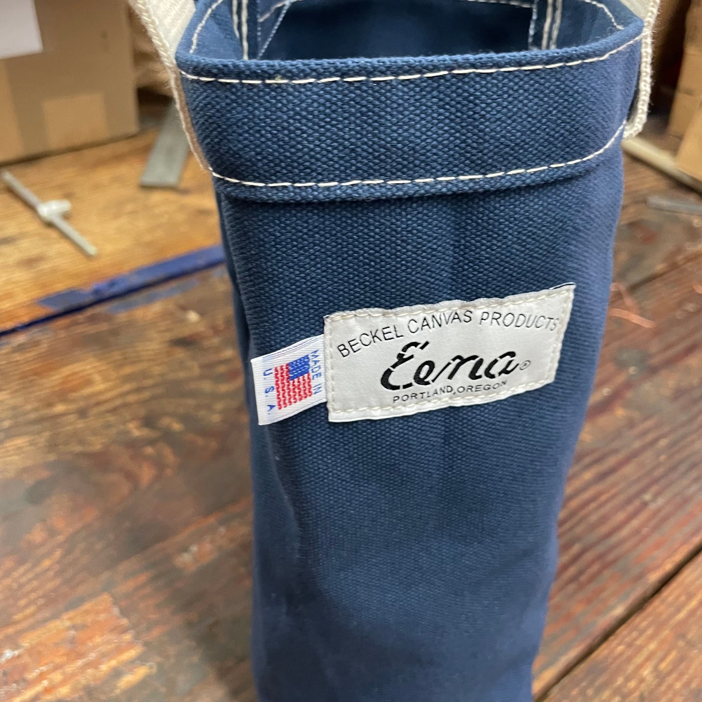 Beckel Canvas Navy Blue Divided Tool Tote (CL330-NAV)