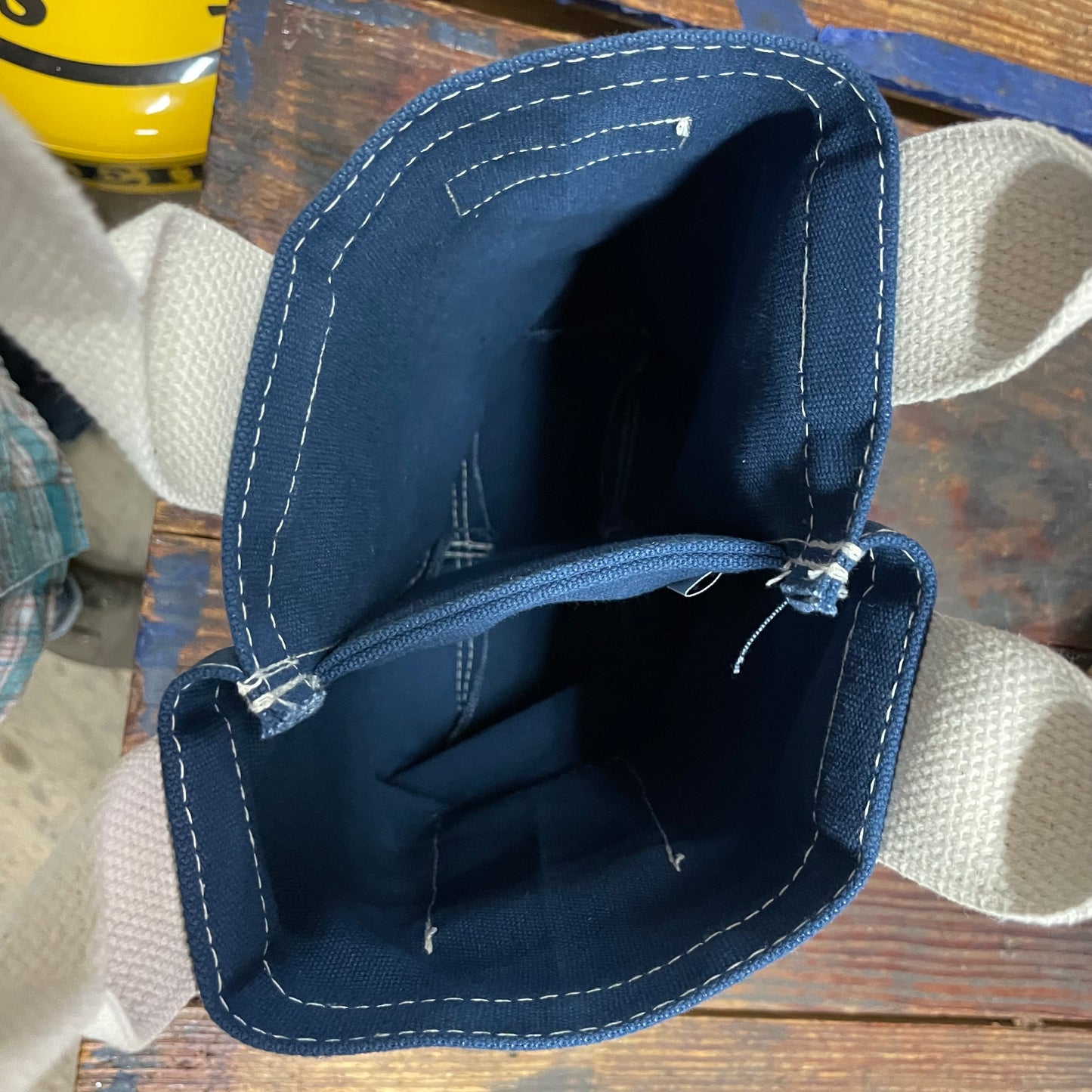 Beckel Canvas Navy Blue Divided Tool Tote (CL330-NAV)