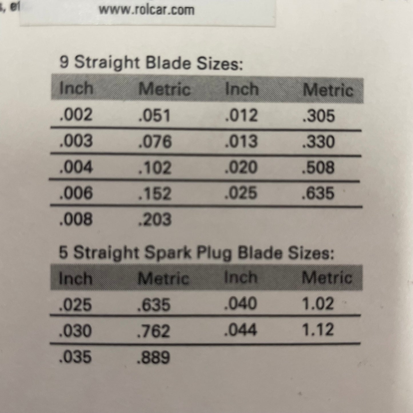Lang Tune-Up Feeler Gauge (28A)