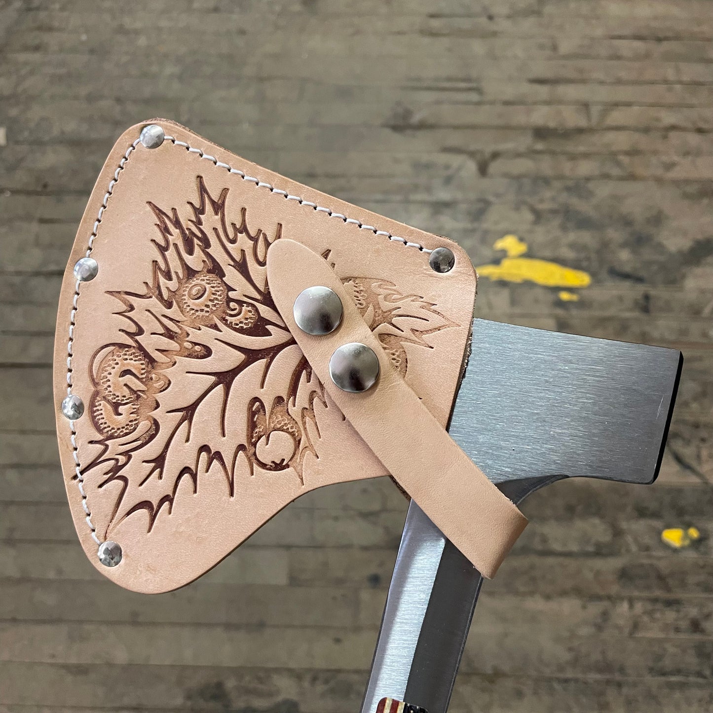 No. 5 US Made Top Grain Leather Axe Sheath (Fits 26" Estwing Camper's Axe E45A) (NO.5S)