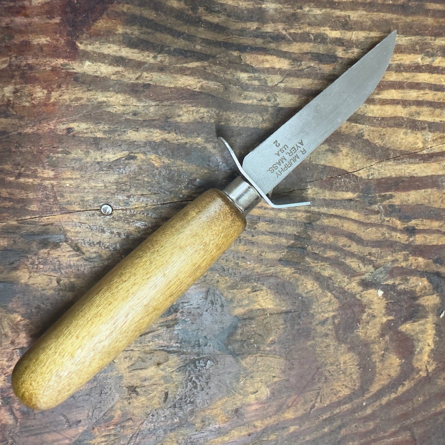 R. Murphy #2 Sharp Point Shoe Knife 3-1/8" w/ bent guard (86902) 2SHPT/BG