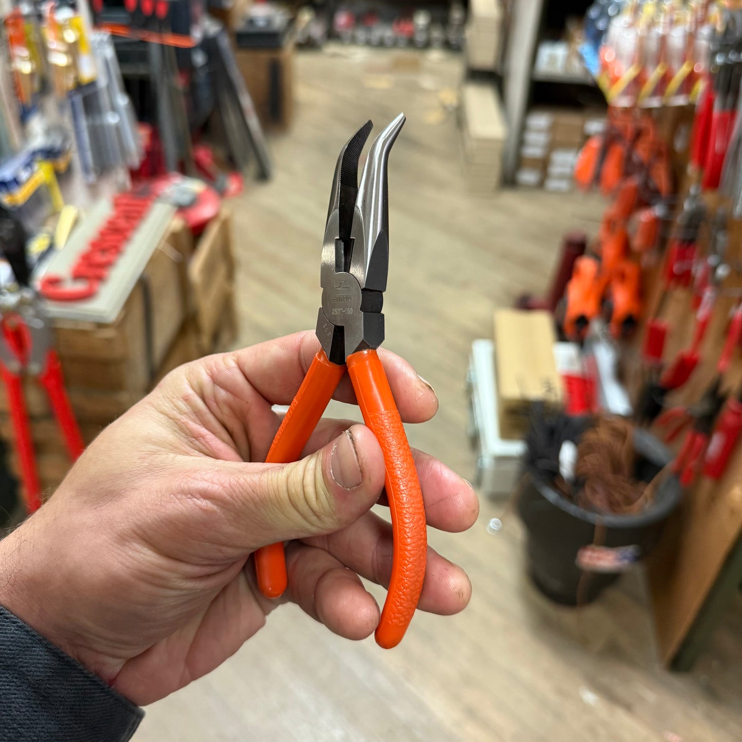 Fujiya 6" Bent Long Nose Pliers (350T-150)