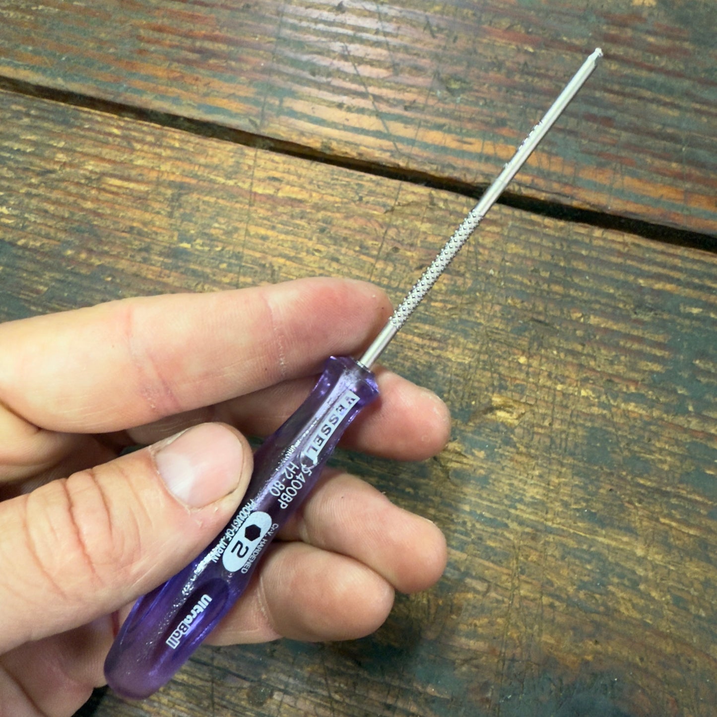 Vessel UltraBall Hex H2 x 80mm Power Grip Screwdriver (B5400BPH280)