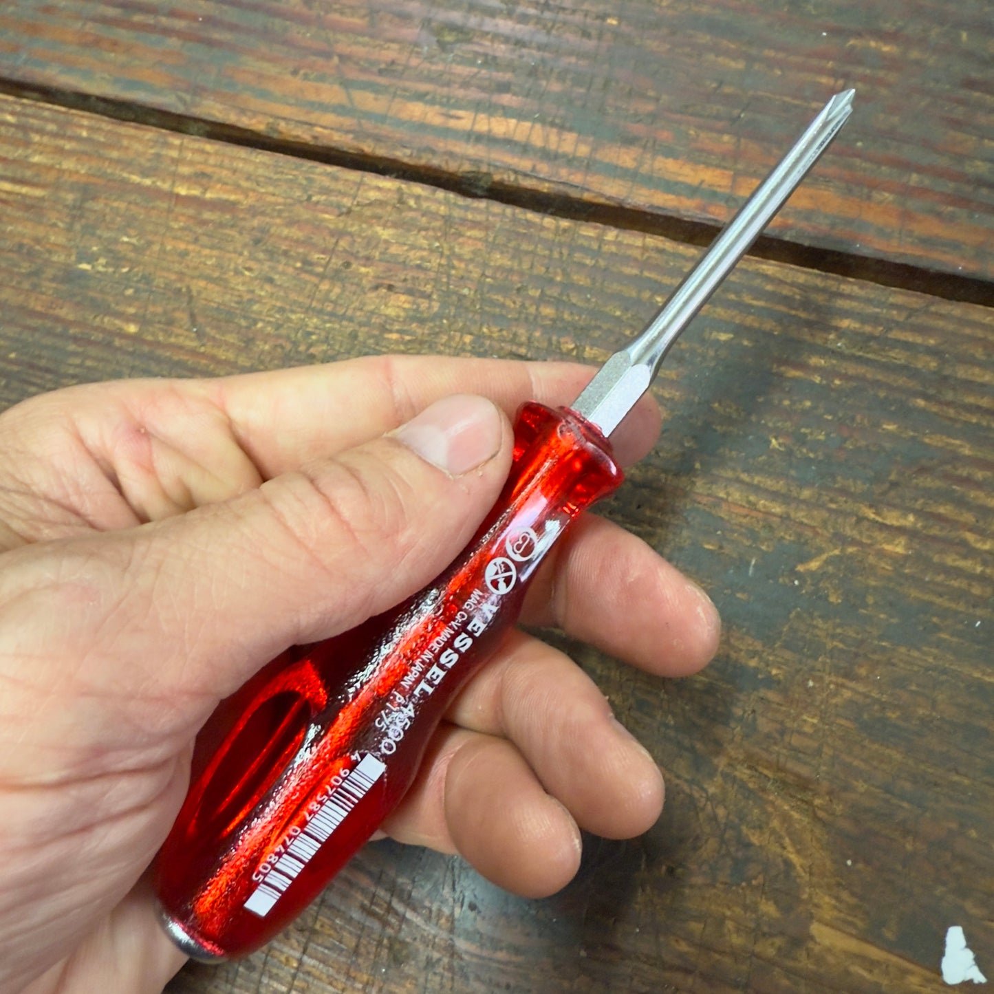 Vessel Phillips No.1 x 75mm Power Grip Screw Driver (4500P175)