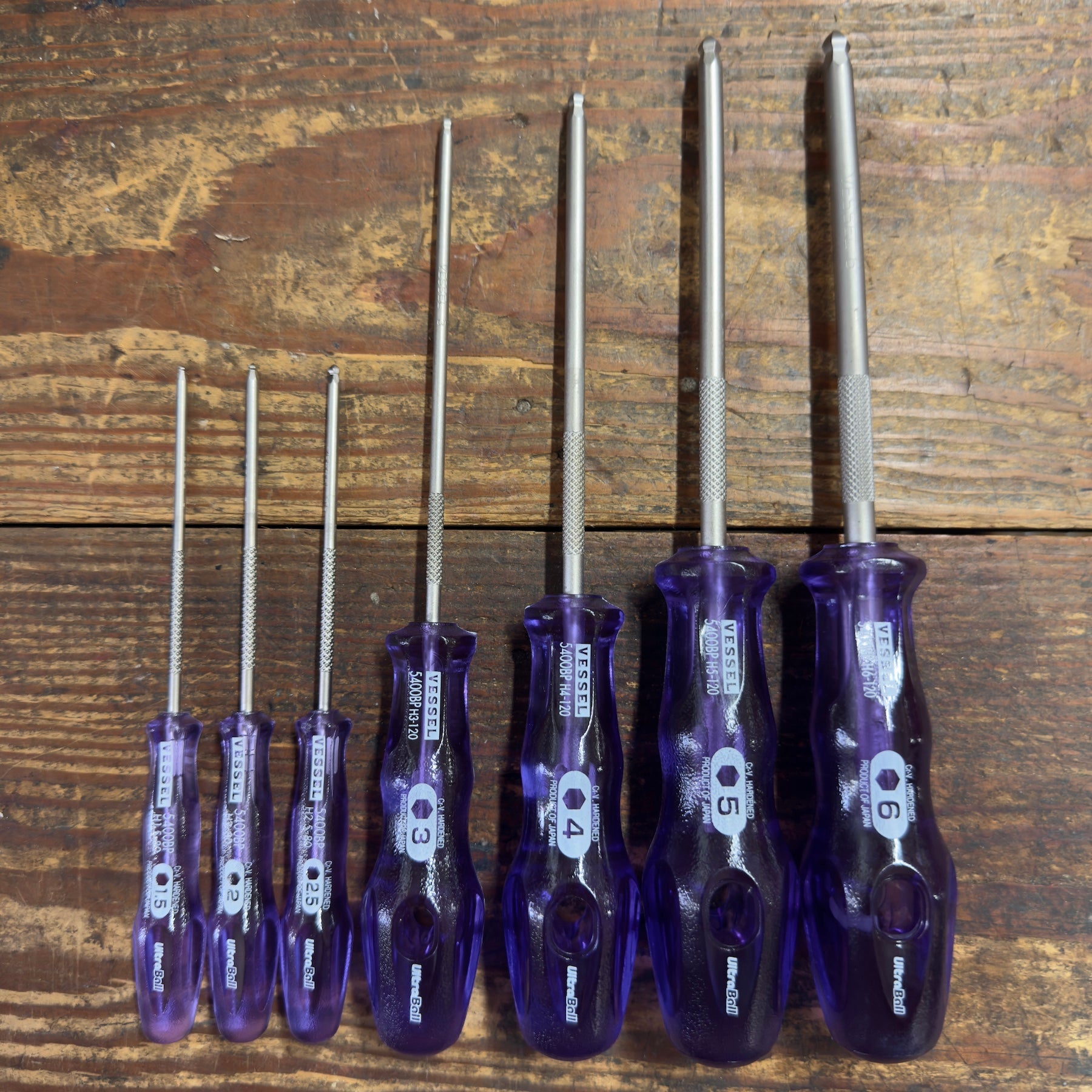 Vessel 7pc UltraBall Hex Power Grip Screwdriver Set (VB5400HEX