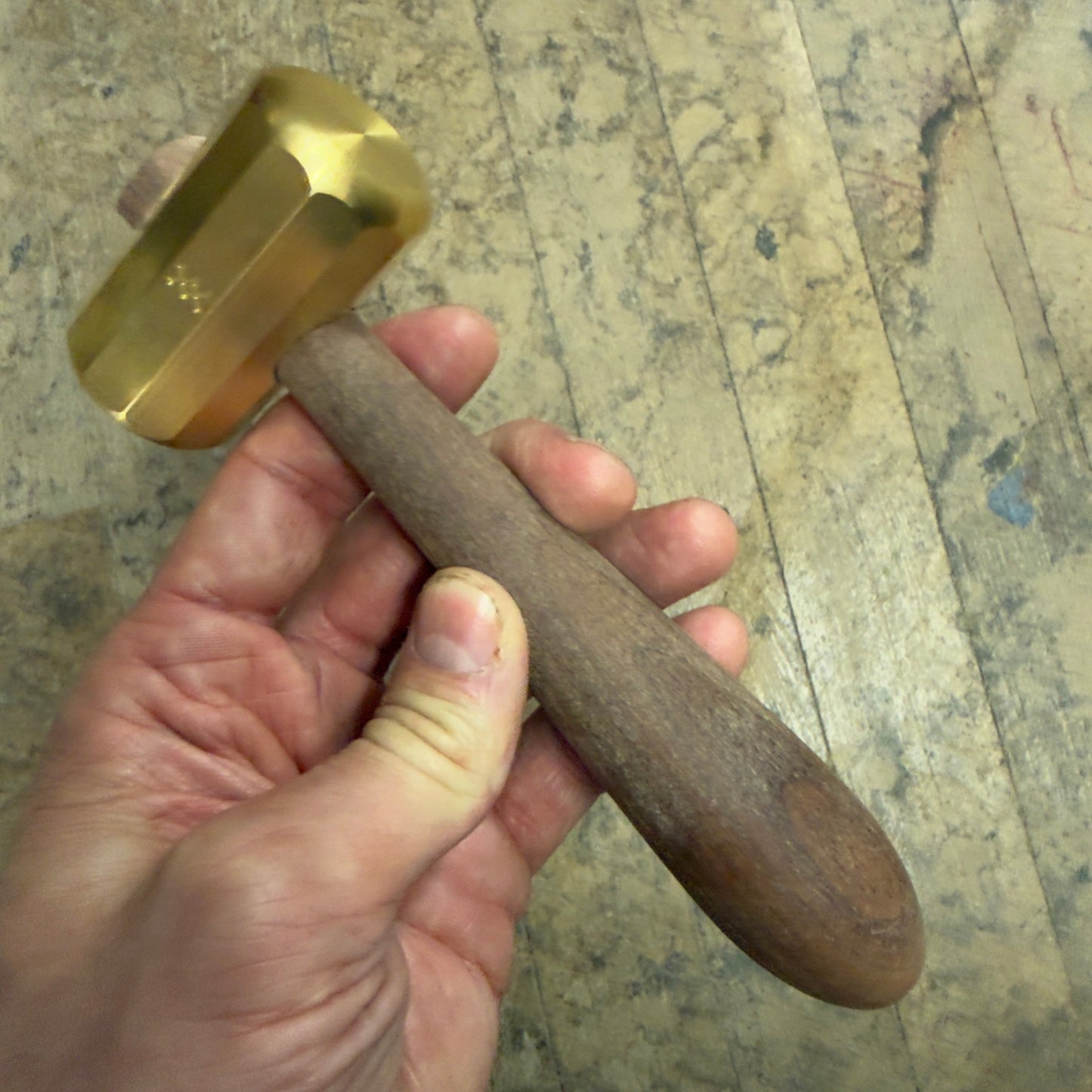 USA Made 1LB Fancy Schmancy Brass Hammer (1LBHAM)