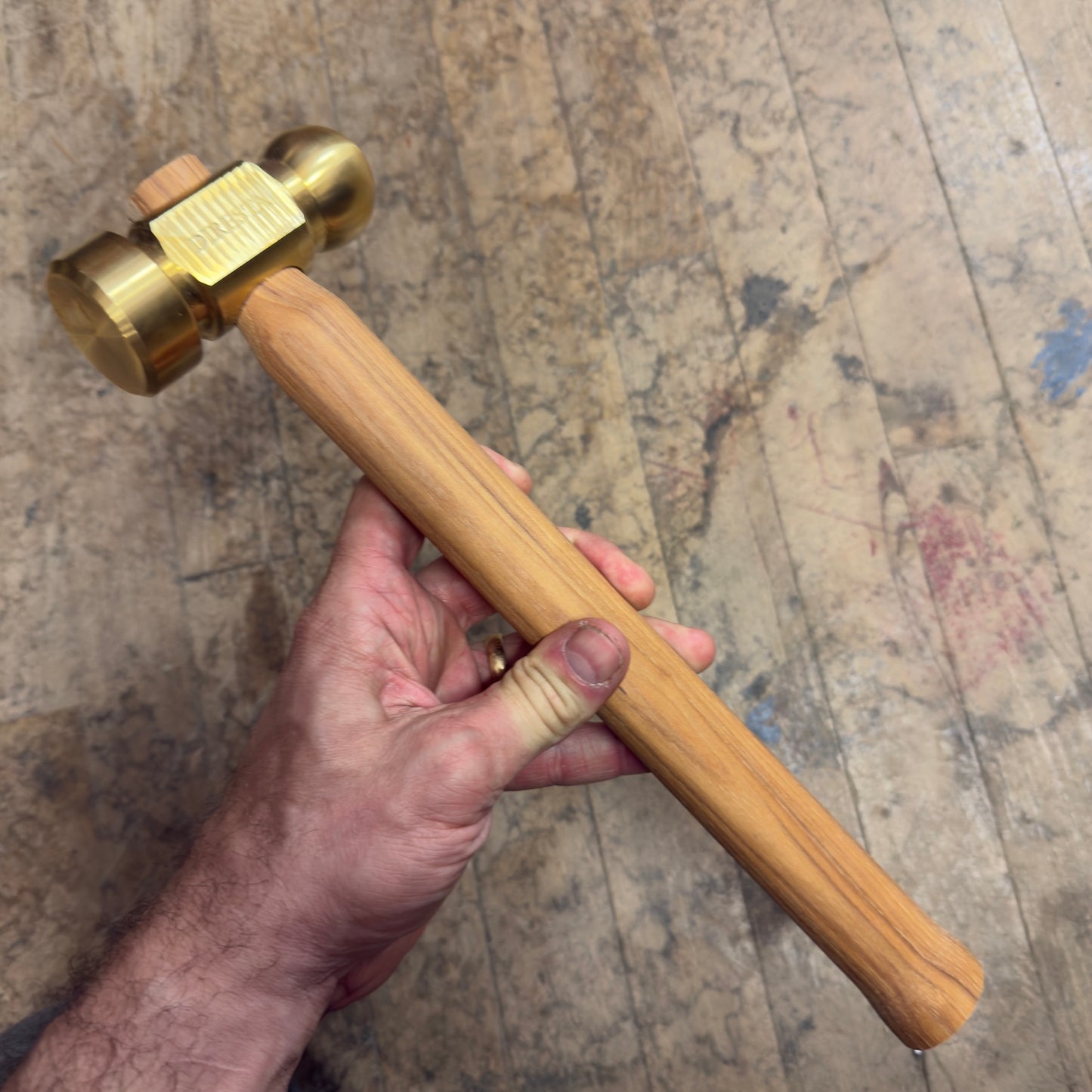 USA Made 1.75LB Brass Ball Pein Hammer (1.75BRASS)