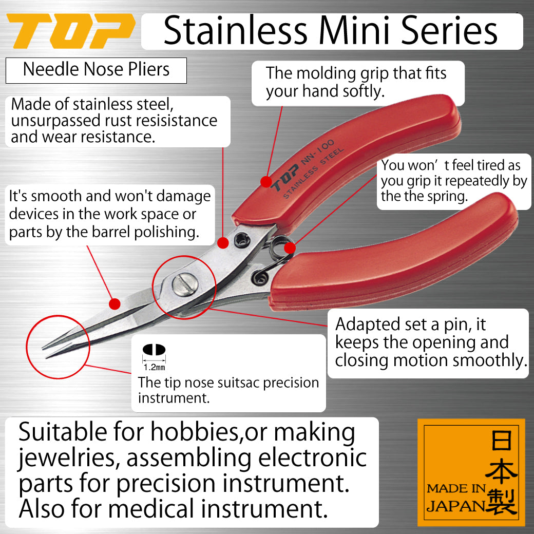 Top Stainless Steel Needle Nose Pliers (NN-100N)