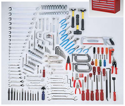 219 Pc Intermediate Set 1/4" 3/8" & 1/2" (Tools Only) (131WR)