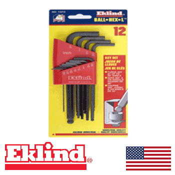 Eklind 12pc Ball/Hex-Key Set (.050"-5/16") (13212)