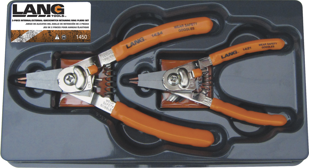 LANG 2-PC Quick Switch Retaining Ring Pliers Set (1450)