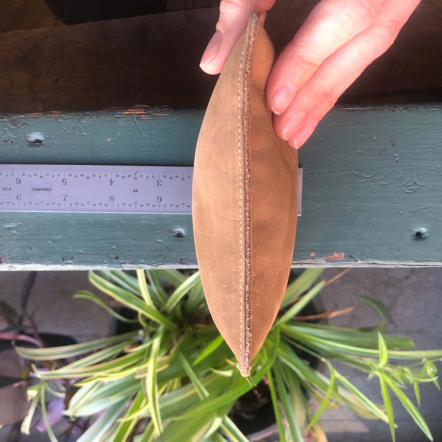 5" x 4" Rectangular Shot Filled Leather (Map) Paperweight (153-LW)