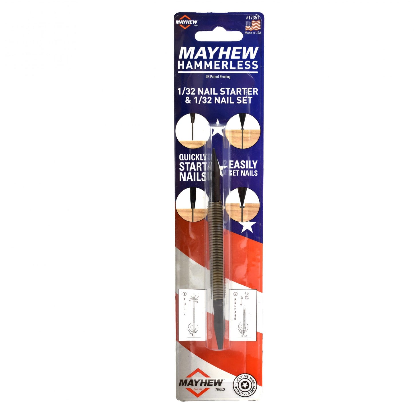 Mayhew Hammerless #1 Nail Starter & #1 Nail Set (17351)