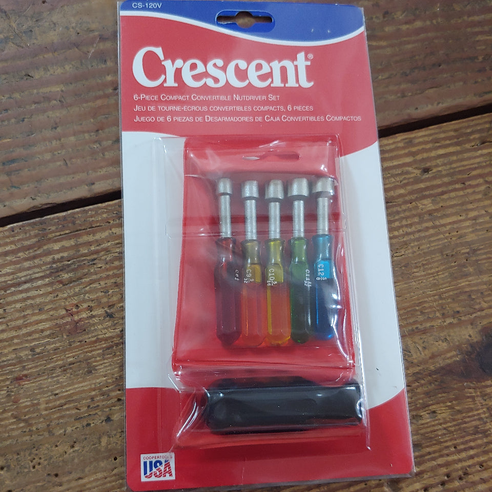 Crescent Convertible Nut Driver Set (1/4", 9/32", 5/16", 11/32", 3/8") - Compact (CS-120V)