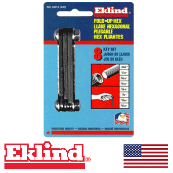 Eklind 8pc Folding Allen Wrench Set (.050"-5/32") (20811)