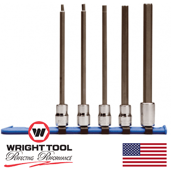 3/8" Drive 5 Piece Metric Hex Bit Socket Set - Long Length (361WR)