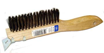 Magnolia Shoe Handle Brush w/ Scraper (EC-4SC)