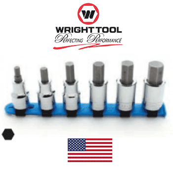 Wright Tool 1/2" Drive 6 Piece Metric Hex Socket Set (453WR)