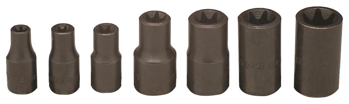 7 Pc. Torx Bit Set E6 - E16 - Skinpacked on Bar (9297WR)