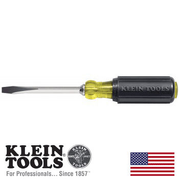 1/4" Keystone-Tip Screwdriver 4" Heavy-Duty Square-Shank (600-4)