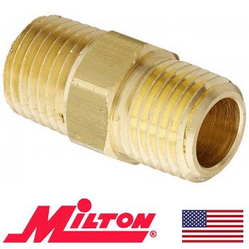 #646 Milton Male Hex Nipple 1/4" N.P.T (646)