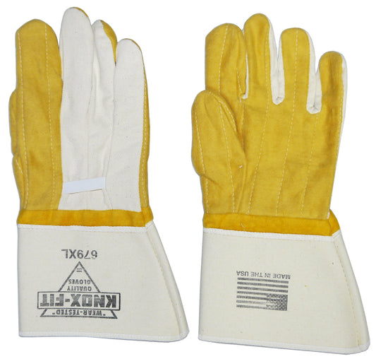 Knoxville Double Palm Gauntlet Ironworkers Gloves (M) (679-M)