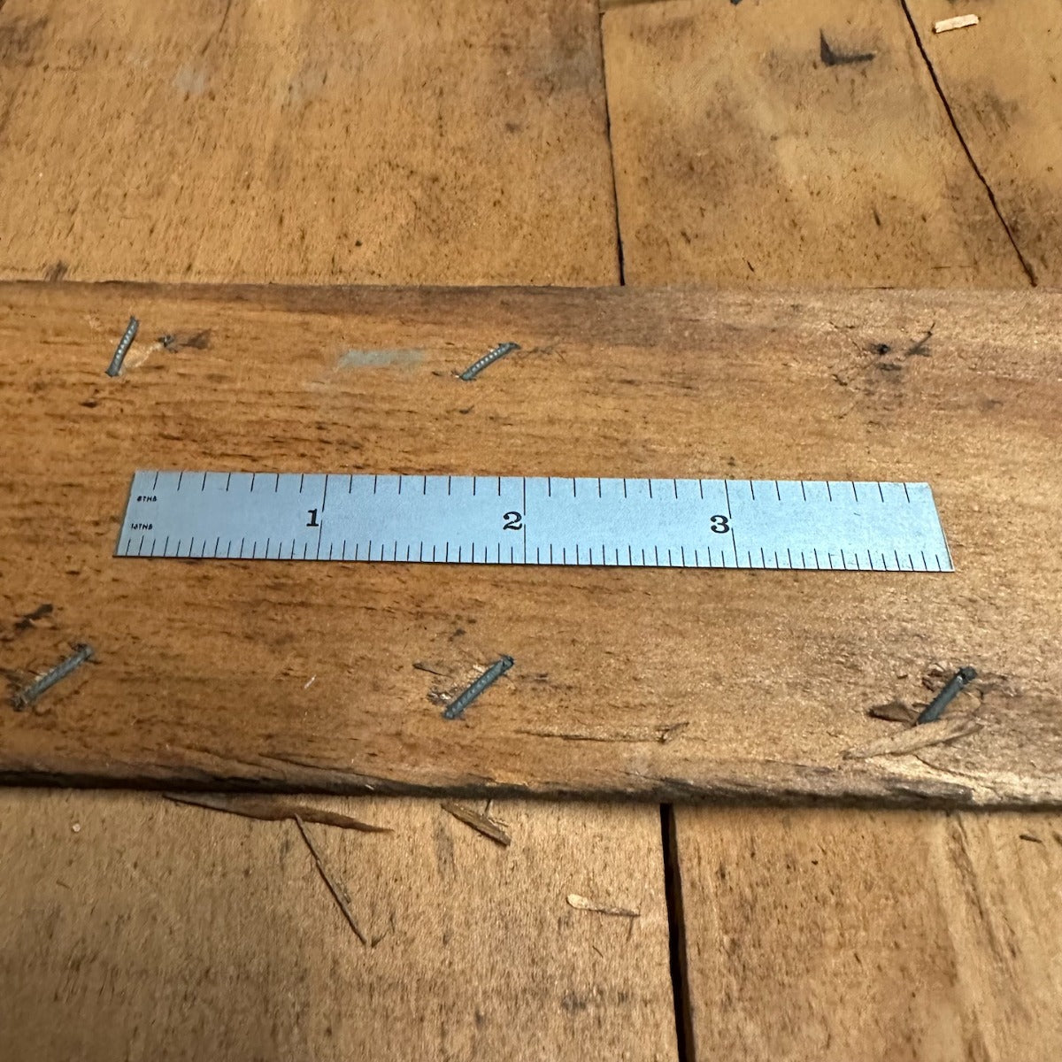 4" Products Engineering 4R Tempered Ruler 8ths/16ths 32nds/64ths Cosmetic blemish, name removed(780080)