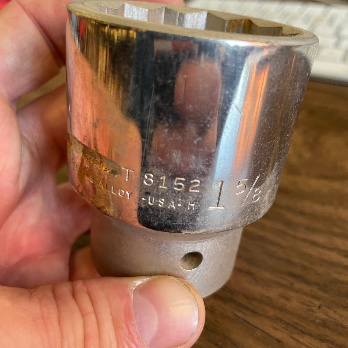 Wright (2nd) 1" Drive 1 5/8" 12 Point Chrome Socket (8152WR-2ND)