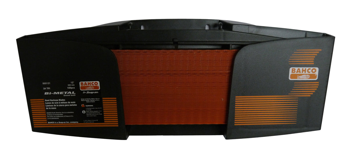 24 tooth - 100 pk - Bi-Metal Bahco Hacksaw Blades - 12" (860121)