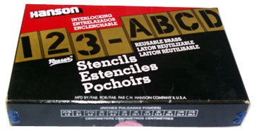 C.H. Hanson 15pc 2" Reusable Brass Stencil Set (Numbers) (10011)