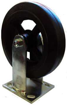 6" steel wheel casters rubber tire ridgid (TP7R-6RC1)