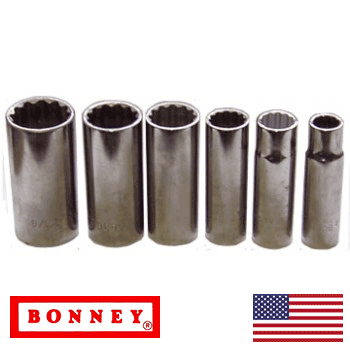 1/2" Drive 12 Point Deep Bonney Socket Set (AL1630C)