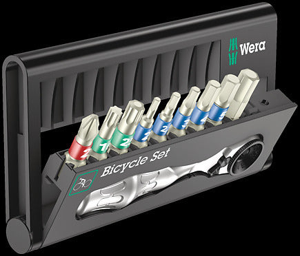 Wera Bicycle Set 9 Bit Assortment w/ Stainless Ratchet (220646) (05004177001)