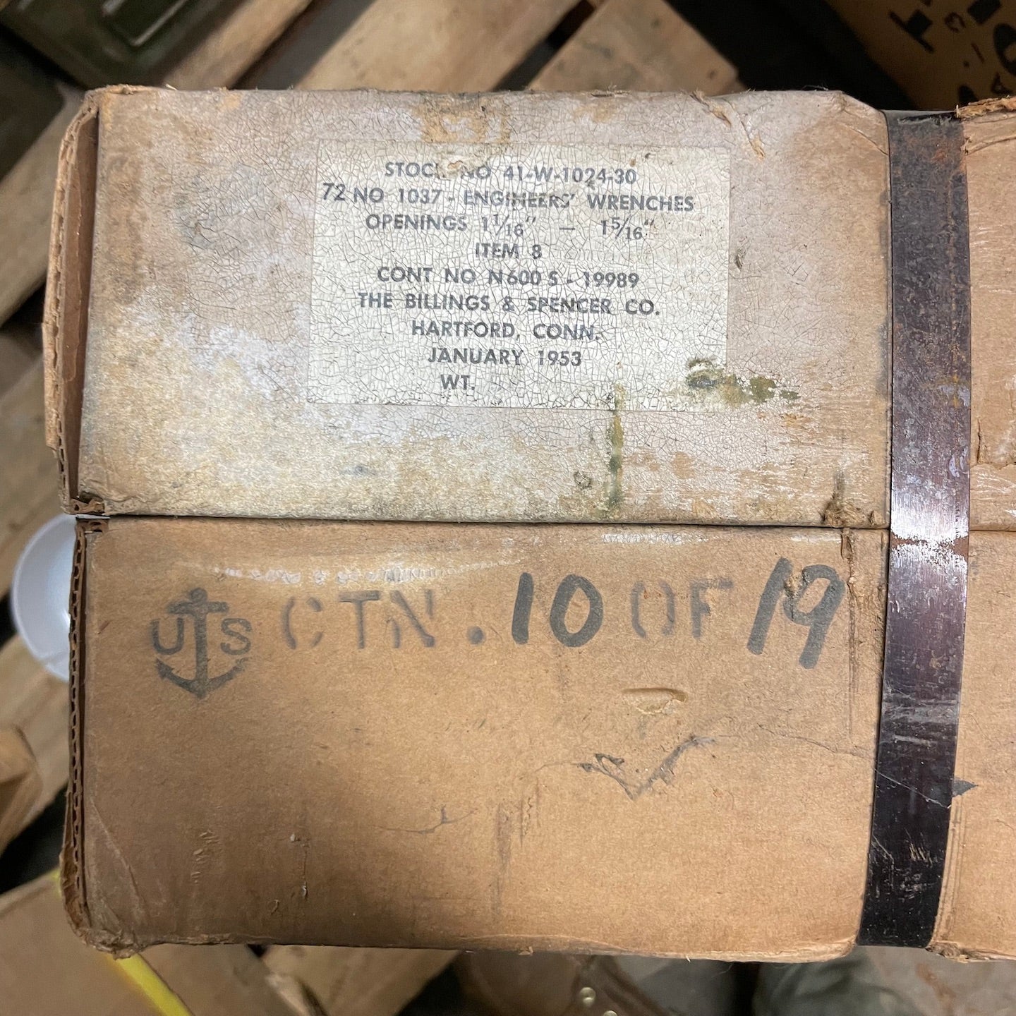 Billings NOS WWII Era Open End 1 1/16" x 1 5/16" Wrench