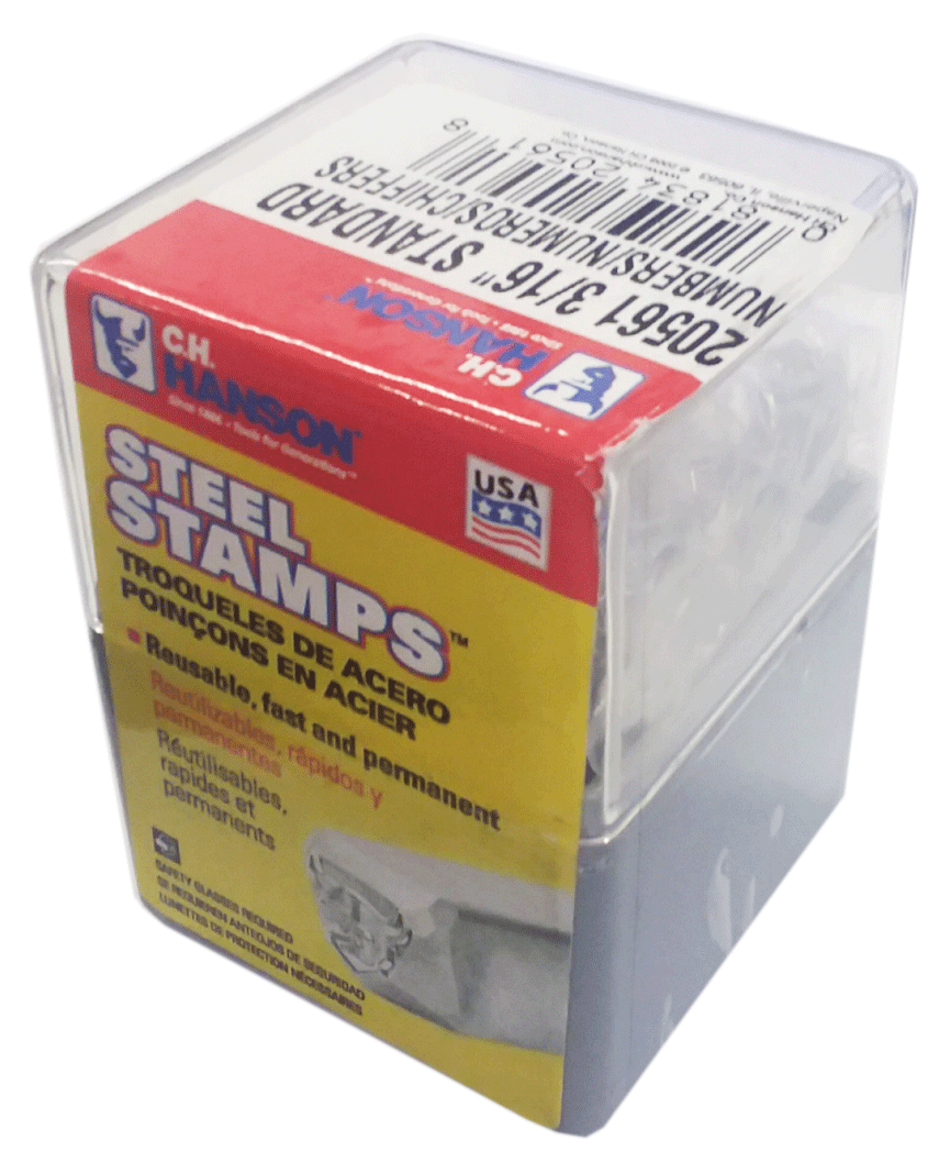 C.H. Hanson Metal Stamping Set 3/8" Numbers (20601)