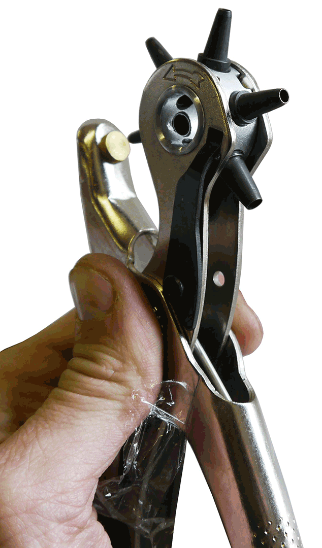 C.S. Osborne Revolving Nickel Plated Leather Punch (223-O)