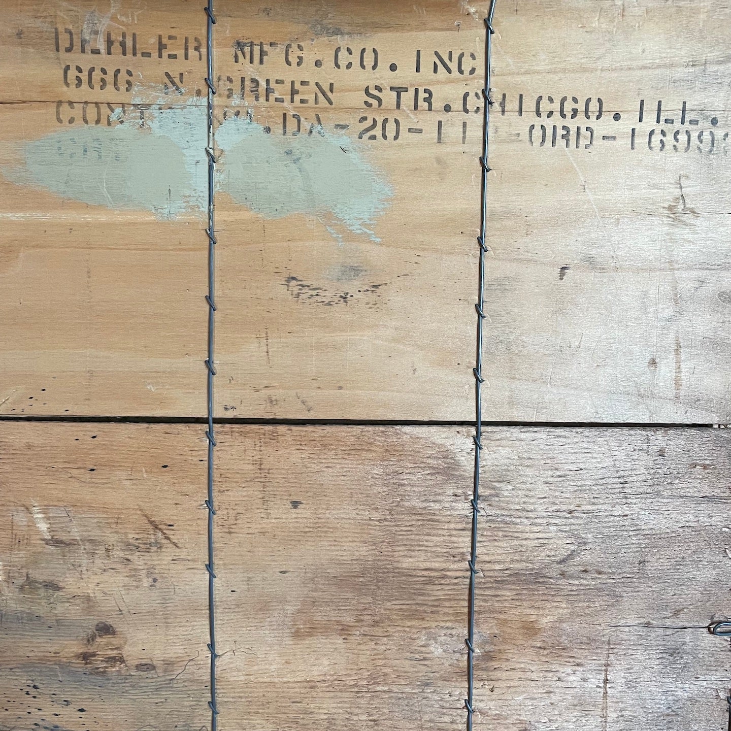 Dehler WWII Era 3 Drawer Metal Parts Box 22 1/2 x 11 x 9 1/2