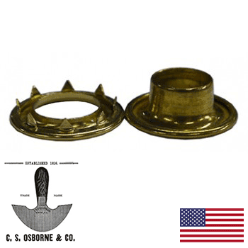 1 GR. 3/8" USA Brass Spur Grommets #2 (G2-2-1GR)