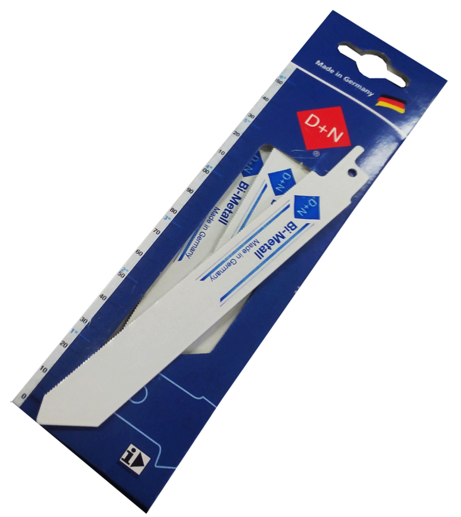 6" 24 TPI Bi-Metal German Made D+N Reciprocating Saw Blade .035" (5 pack) (111021)