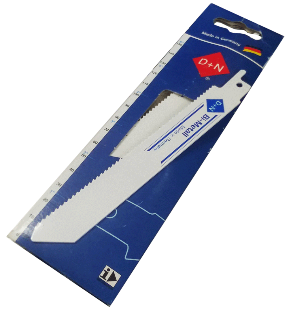 6" 14 TPI Bi-Metal German Made D+N Reciprocating Saw Blade .035" (5 pack) (111019)