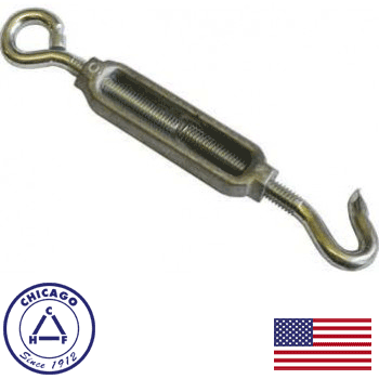 Chicago Hardware #12 Hook & Eye Midget Aluminum Turnbuckle (05208-5)